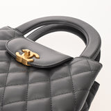 CHANEL シャネル マトラッセ ミニショッピングバッグ グレー AS4416 レディース カーフ ハンドバッグ Aランク 中古 銀蔵