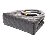 CHANEL シャネル マトラッセ ミニショッピングバッグ グレー AS4416 レディース カーフ ハンドバッグ Aランク 中古 銀蔵