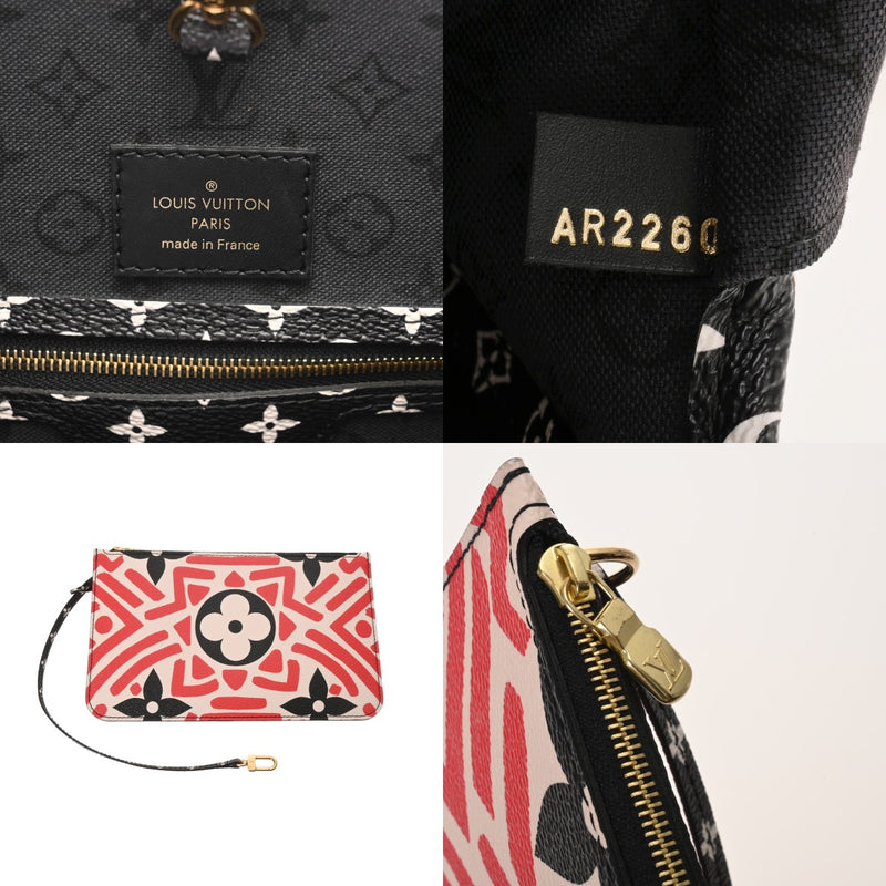 LOUIS VUITTON ルイヴィトン モノグラム クラフティ ネヴァーフル MM クレーム/ルージュ M56583 レディース モノグラムキャンバス トートバッグ ABランク 中古 銀蔵