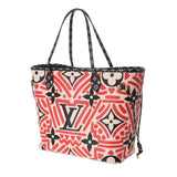 LOUIS VUITTON ルイヴィトン モノグラム クラフティ ネヴァーフル MM クレーム/ルージュ M56583 レディース モノグラムキャンバス トートバッグ ABランク 中古 銀蔵
