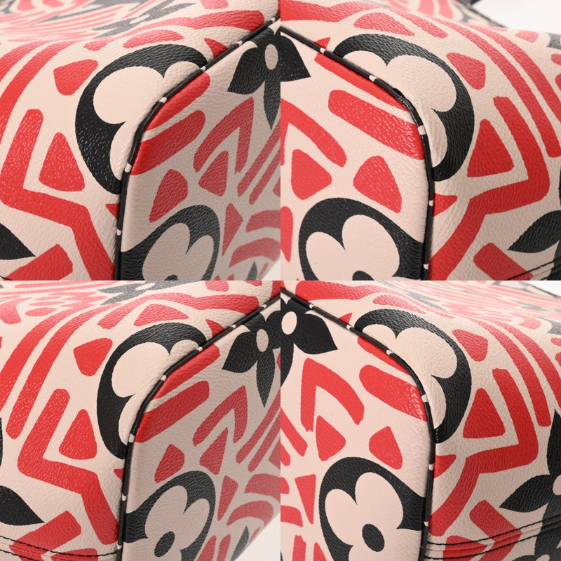 LOUIS VUITTON ルイヴィトン モノグラム クラフティ ネヴァーフル MM クレーム/ルージュ M56583 レディース モノグラムキャンバス トートバッグ ABランク 中古 銀蔵