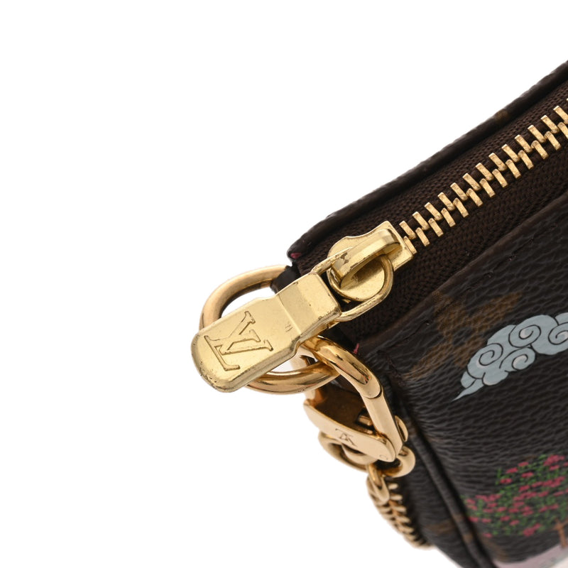 LOUIS VUITTON ルイヴィトン モノグラム ミニ ポシェットアクセソワール ヴィヴィエンヌ ブラウン M81633 レディース モノグラムキャンバス アクセサリーポーチ Aランク 中古 銀蔵