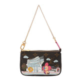LOUIS VUITTON ルイヴィトン モノグラム ミニ ポシェットアクセソワール ヴィヴィエンヌ ブラウン M81633 レディース モノグラムキャンバス アクセサリーポーチ Aランク 中古 銀蔵