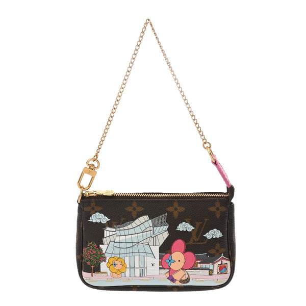 LOUIS VUITTON ルイヴィトン モノグラム ミニ ポシェットアクセソワール ヴィヴィエンヌ ブラウン M81633 レディース モノグラムキャンバス アクセサリーポーチ Aランク 中古 銀蔵