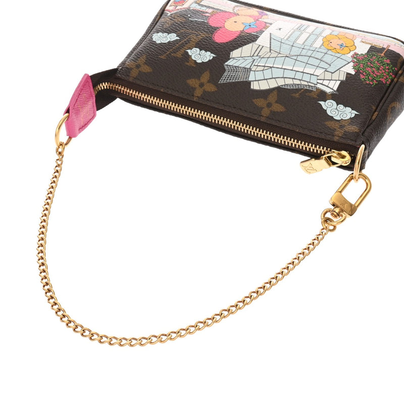 LOUIS VUITTON ルイヴィトン モノグラム ミニ ポシェットアクセソワール ヴィヴィエンヌ ブラウン M81633 レディース モノグラムキャンバス アクセサリーポーチ Aランク 中古 銀蔵