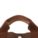 HERMES エルメス エールライン MM 新型 ブラウン ユニセックス キャンバス トートバッグ Bランク 中古 銀蔵