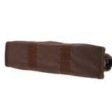 HERMES エルメス エールライン MM 新型 ブラウン ユニセックス キャンバス トートバッグ Bランク 中古 銀蔵