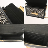 LOUIS VUITTON ルイヴィトン ジャガード ポルトフォイユ ドーフィヌ ブラック ゴールド金具 M69992 レディース モノグラムジャガード ショルダーバッグ ABランク 中古 銀蔵