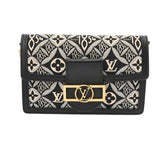 LOUIS VUITTON ルイヴィトン ジャガード ポルトフォイユ ドーフィヌ ブラック ゴールド金具 M69992 レディース モノグラムジャガード ショルダーバッグ ABランク 中古 銀蔵