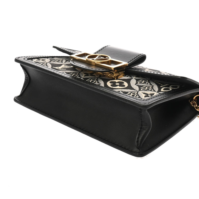 LOUIS VUITTON ルイヴィトン ジャガード ポルトフォイユ ドーフィヌ ブラック ゴールド金具 M69992 レディース モノグラムジャガード ショルダーバッグ ABランク 中古 銀蔵