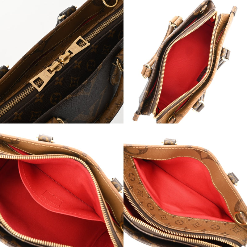 LOUIS VUITTON ルイヴィトン モノグラムリバース オンザゴー EW 2WAY ブラウン M46653 レディース モノグラムキャンバス ハンドバッグ Aランク 中古 銀蔵