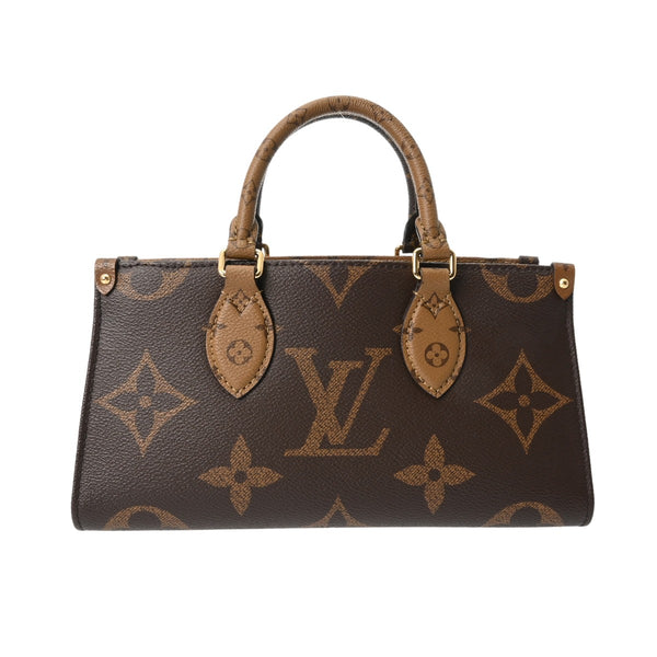 LOUIS VUITTON ルイヴィトン モノグラムリバース オンザゴー EW 2WAY ブラウン M46653 レディース モノグラムキャンバス ハンドバッグ Aランク 中古 銀蔵