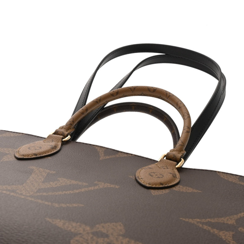 LOUIS VUITTON ルイヴィトン モノグラムリバース オンザゴー MM 2WAYトート ブラウン M45321 レディース モノグラムキャンバス ハンドバッグ 新同 中古 銀蔵