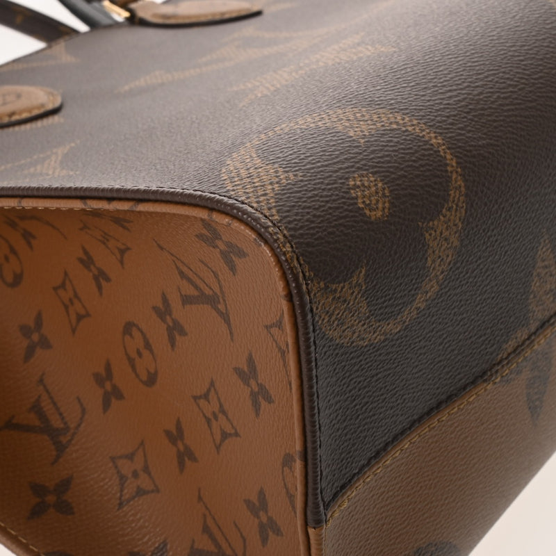 LOUIS VUITTON ルイヴィトン モノグラムリバース オンザゴー MM 2WAYトート ブラウン M45321 レディース モノグラムキャンバス ハンドバッグ 新同 中古 銀蔵