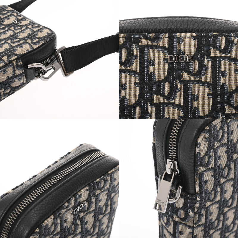 CHRISTIAN DIOR クリスチャンディオール オブリークジャガード ブラック 2ESBC265YSE メンズ ショルダーバッグ Aランク 中古 銀蔵