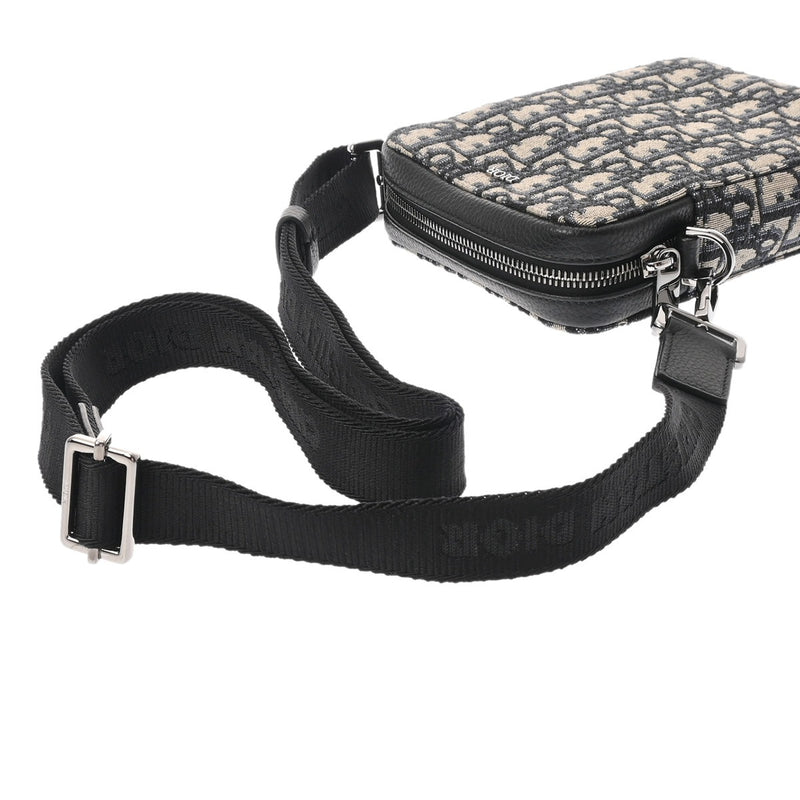CHRISTIAN DIOR クリスチャンディオール オブリークジャガード ブラック 2ESBC265YSE メンズ ショルダーバッグ Aランク 中古 銀蔵