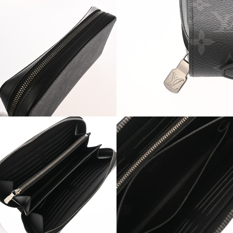 LOUIS VUITTON ルイヴィトン モノグラムエクリプス ジッピー XL 黒/グレー M61698 メンズ モノグラムキャンバス 長財布 Aランク 中古 銀蔵