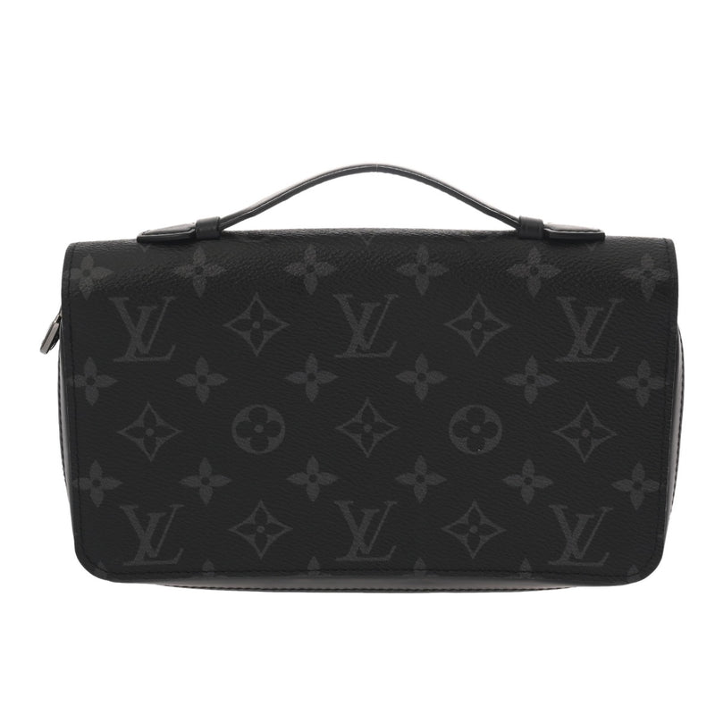 LOUIS VUITTON ルイヴィトン モノグラムエクリプス ジッピー XL 黒/グレー M61698 メンズ モノグラムキャンバス 長財布 Aランク 中古 銀蔵
