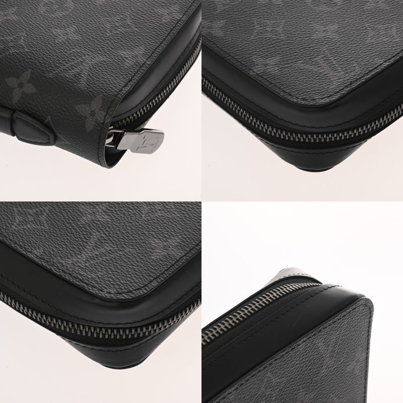 LOUIS VUITTON ルイヴィトン モノグラムエクリプス ジッピー XL 黒/グレー M61698 メンズ モノグラムキャンバス 長財布 Aランク 中古 銀蔵