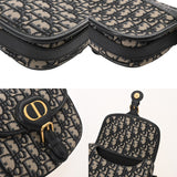 CHRISTIAN DIOR クリスチャンディオール ボビー スモール オブリーク ネイビー M9317UTZQ レディース ジャガード ショルダーバッグ ABランク 中古 銀蔵