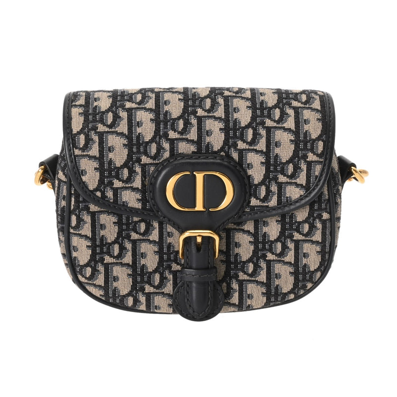 CHRISTIAN DIOR クリスチャンディオール ボビー スモール オブリーク ネイビー M9317UTZQ レディース ジャガード ショルダーバッグ ABランク 中古 銀蔵