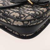 CHRISTIAN DIOR クリスチャンディオール ボビー スモール オブリーク ネイビー M9317UTZQ レディース ジャガード ショルダーバッグ ABランク 中古 銀蔵