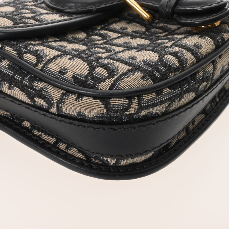 CHRISTIAN DIOR クリスチャンディオール ボビー スモール オブリーク ネイビー M9317UTZQ レディース ジャガード ショルダーバッグ ABランク 中古 銀蔵