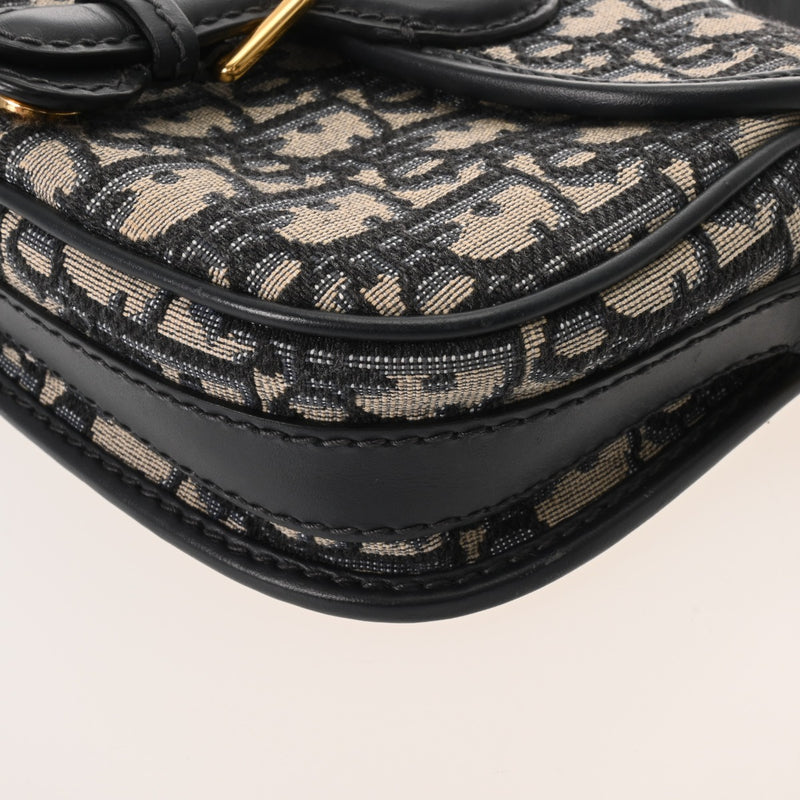 CHRISTIAN DIOR クリスチャンディオール ボビー スモール オブリーク ネイビー M9317UTZQ レディース ジャガード ショルダーバッグ ABランク 中古 銀蔵