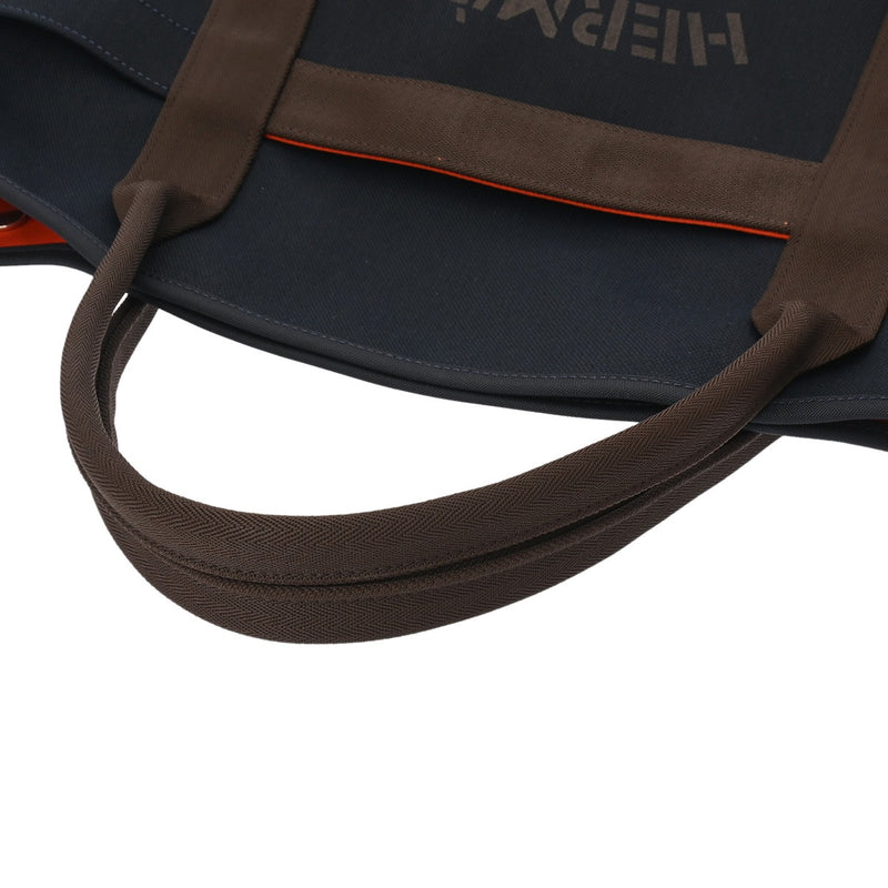 HERMES エルメス サックドパンサージュ グルーム ネイビー/フー U刻印(2022年頃) レディース トワルシェブロン トートバッグ Aランク 中古 銀蔵