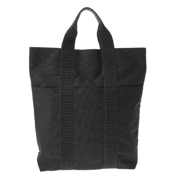 HERMES エルメス エールライン カバス グレー レディース キャンバス トートバッグ ABランク 中古 銀蔵