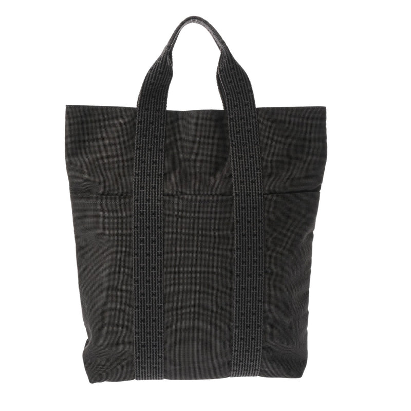HERMES エルメス エールライン カバス グレー レディース キャンバス トートバッグ ABランク 中古 銀蔵