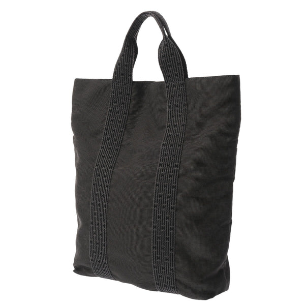 HERMES エルメス エールライン カバス グレー レディース キャンバス トートバッグ ABランク 中古 銀蔵