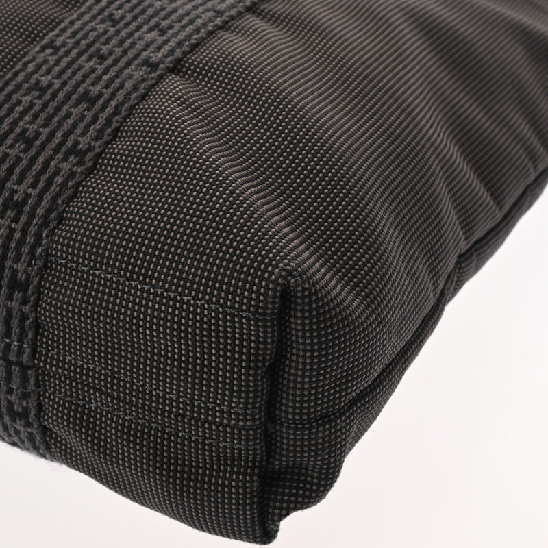 HERMES エルメス エールライン カバス グレー レディース キャンバス トートバッグ ABランク 中古 銀蔵