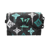 LOUIS VUITTON ルイヴィトン モノグラムエクリプス グラフィティ スティーマー ウエアラブルウォレット ブラック M81852 メンズ モノグラムキャンバス ショルダーバッグ Aランク 中古 銀蔵