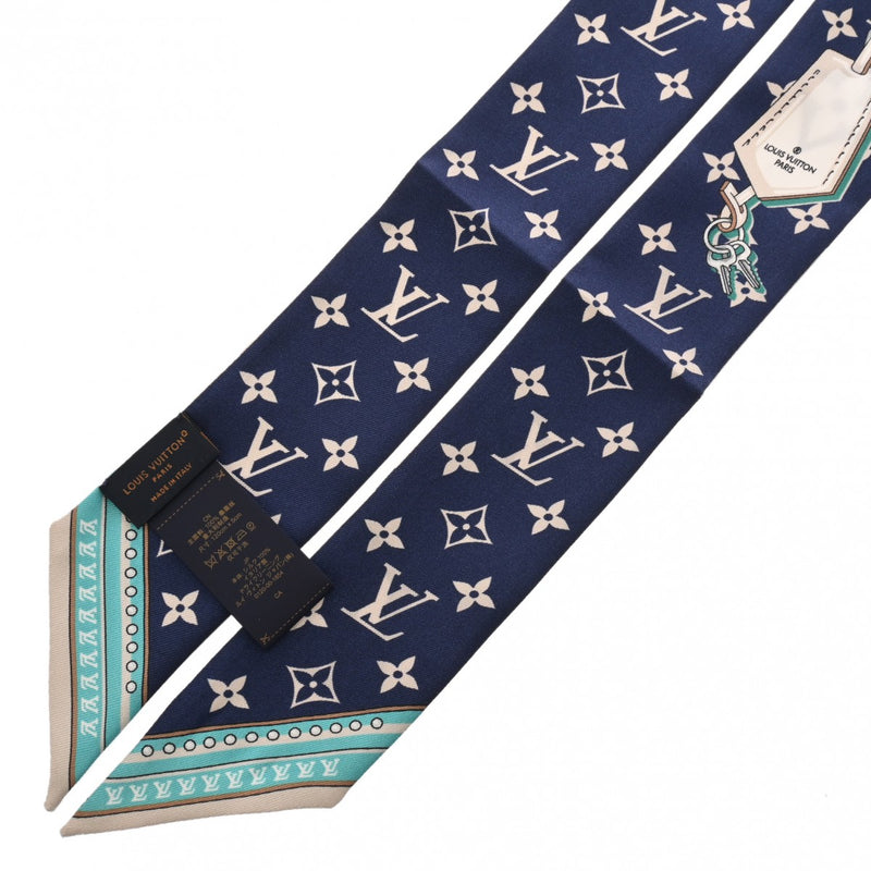 LOUIS VUITTON ルイヴィトン バンドー BB アルティメット ブルーマリーヌ M77778 レディース シルク100％ スカーフ 未使用 銀蔵