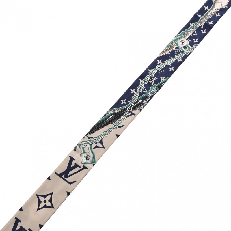 LOUIS VUITTON ルイヴィトン バンドー BB アルティメット ブルーマリーヌ M77778 レディース シルク100％ スカーフ 未使用 銀蔵