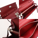 HERMES エルメス ケリーウォレット トゥーゴー ルージュグレナ U刻印(2022年頃) レディース ヴォーエプソン 長財布 ABランク 中古 銀蔵