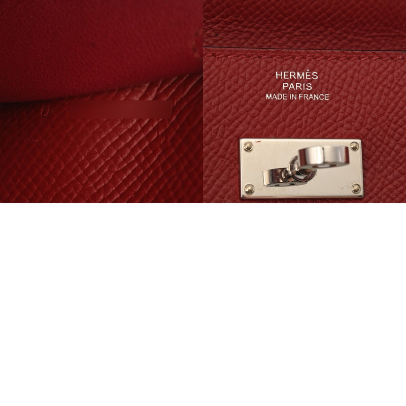 HERMES エルメス ケリーウォレット トゥーゴー ルージュグレナ U刻印(2022年頃) レディース ヴォーエプソン 長財布 ABランク 中古 銀蔵