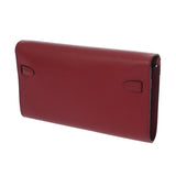 HERMES エルメス ケリーウォレット トゥーゴー ルージュグレナ U刻印(2022年頃) レディース ヴォーエプソン 長財布 ABランク 中古 銀蔵