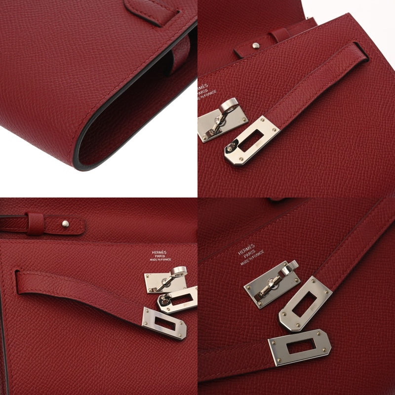 HERMES エルメス ケリーウォレット トゥーゴー ルージュグレナ U刻印(2022年頃) レディース ヴォーエプソン 長財布 ABランク 中古 銀蔵