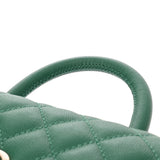 CHANEL シャネル トップハンドルフラップバッグ XS グリーン A92990 レディース キャビアスキン ハンドバッグ Aランク 中古 銀蔵