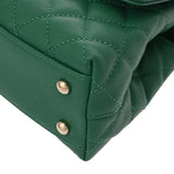 CHANEL シャネル トップハンドルフラップバッグ XS グリーン A92990 レディース キャビアスキン ハンドバッグ Aランク 中古 銀蔵