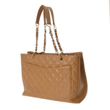 CHANEL シャネル GST グランドショッピングトート ベージュ A50995 レディース キャビアスキン トートバッグ Bランク 中古 銀蔵