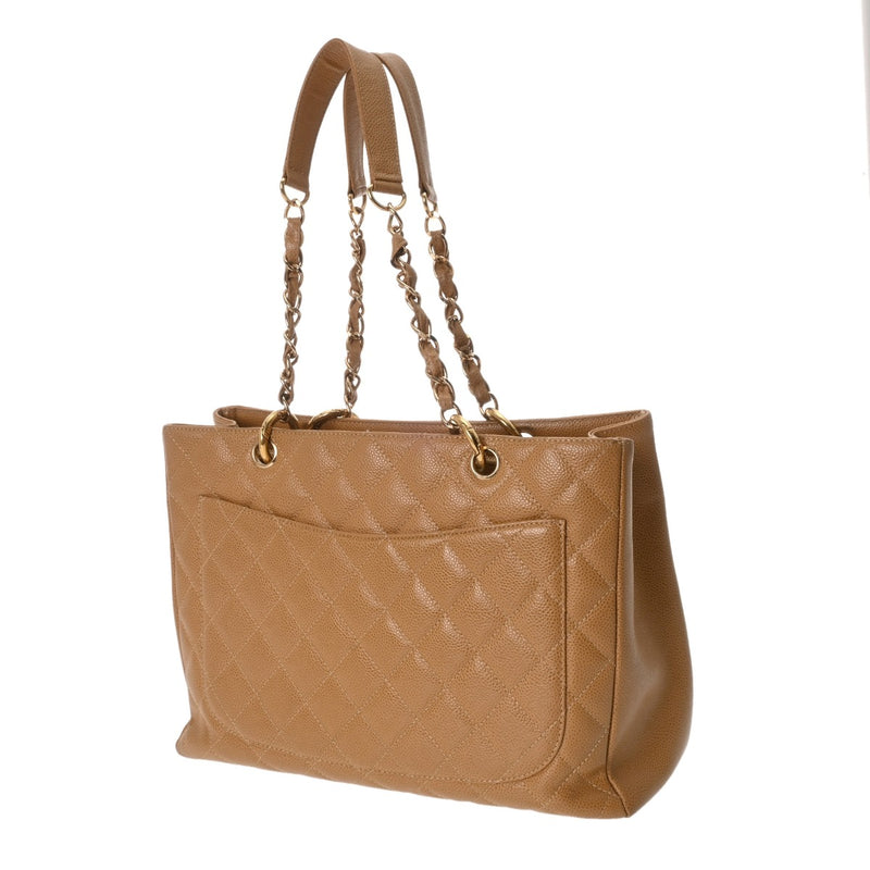 CHANEL シャネル GST グランドショッピングトート ベージュ A50995 レディース キャビアスキン トートバッグ Bランク 中古 銀蔵