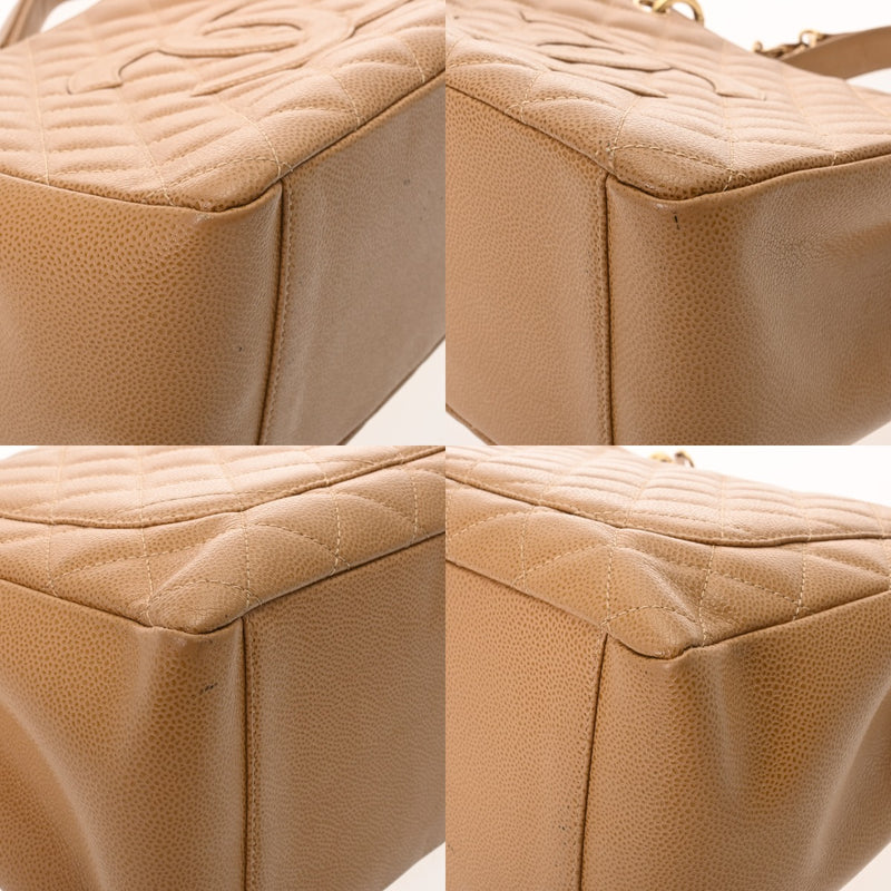 CHANEL シャネル GST グランドショッピングトート ベージュ A50995 レディース キャビアスキン トートバッグ Bランク 中古 銀蔵