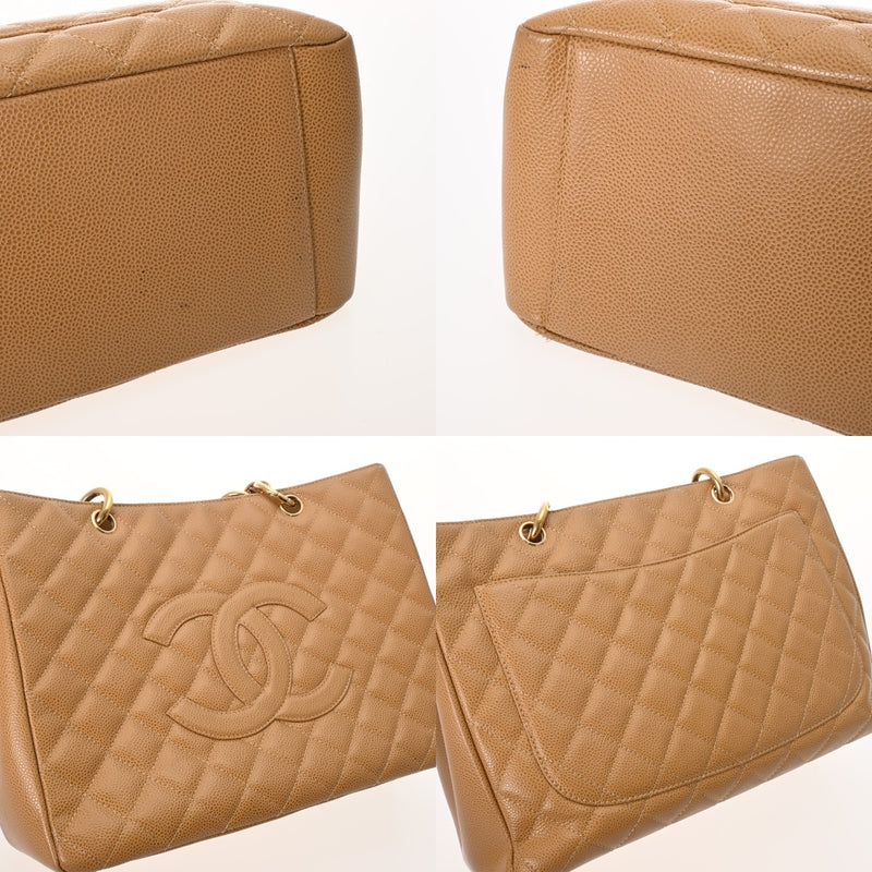 CHANEL シャネル GST グランドショッピングトート ベージュ A50995 レディース キャビアスキン トートバッグ Bランク 中古 銀蔵