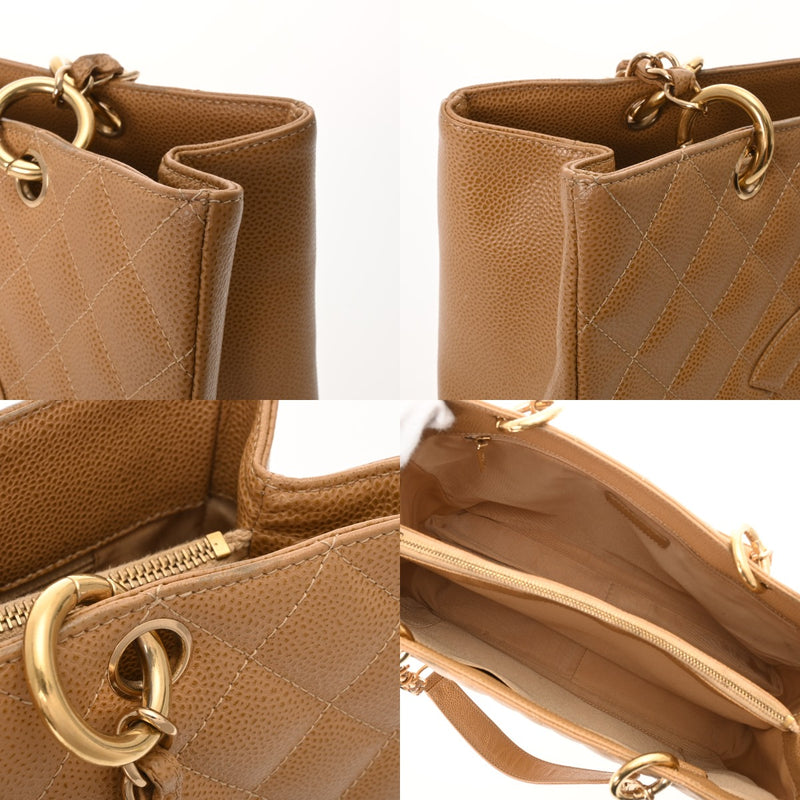 CHANEL シャネル GST グランドショッピングトート ベージュ A50995 レディース キャビアスキン トートバッグ Bランク 中古 銀蔵