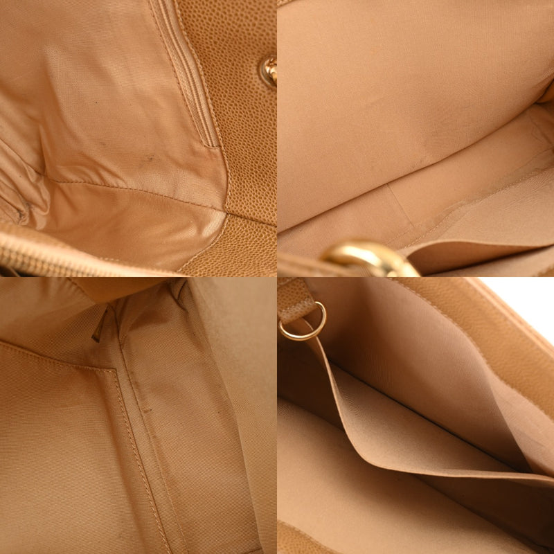 CHANEL シャネル GST グランドショッピングトート ベージュ A50995 レディース キャビアスキン トートバッグ Bランク 中古 銀蔵