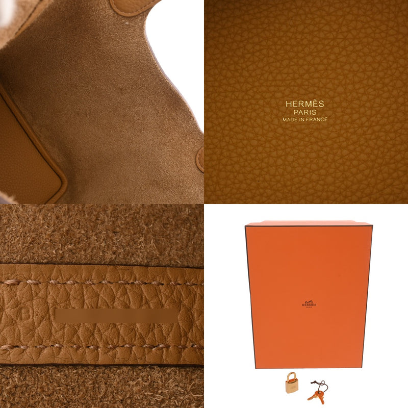 HERMES エルメス ピコタン ロック PM ビスキュイ B刻印(2023年頃) レディース トリヨンクレマンス ハンドバッグ 未使用 銀蔵