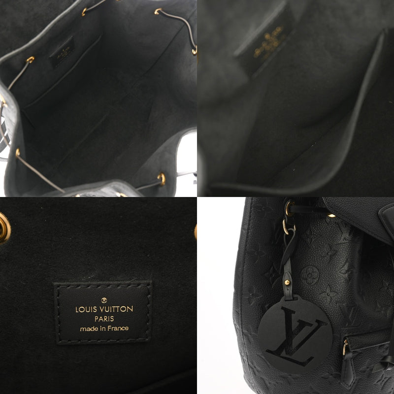 LOUIS VUITTON ルイヴィトン モノグラムアンプラント モンスリ PM ノワール M45205 レディース レザー リュック・デイパック Aランク 中古 銀蔵
